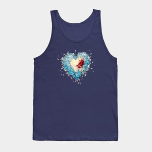 Frozen heart  and rose Tank Top